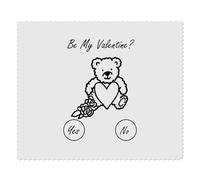 Azeeda 2 x 'Be My Valentine Teddy' Lens Cleaning Cloths (LC00038636)
