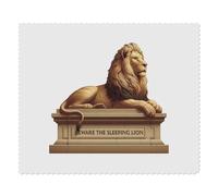 Azeeda 2 x 'Beware The Sleeping Lion' Microfibre Lens/Glasses Cleaning Cloths (LC00036244)