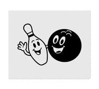 Azeeda 2 x 'Bowling Ball and Pin' Lens Cleaning Cloths (LC00033712)