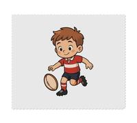 Azeeda 2 x 'Boy Playing Rugby' Lens Cleaning Cloths (LC00037087)