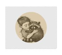 Azeeda 2 x 'Boy Sleeping with Raccoon' Microfibre Lens/Glasses Cleaning Cloths (LC00032700)