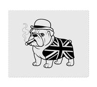 Azeeda 2 x 'British Flag Bulldog' Microfibre Lens/Glasses Cleaning Cloths (LC00036427)
