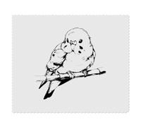 Azeeda 2 x 'Budgerigar on a Branch' Microfibre Lens/Glasses Cleaning Cloths (LC00033670)