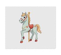 Azeeda 2 x 'Carousel Horse' Lens Cleaning Cloths (LC00041381) | Microfibre Cloths for Glasses, Sunglasses, Phones, Cameras and Screens
