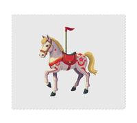 Azeeda 2 x 'Carousel Horse' Lens Cleaning Cloths (LC00041382) | Microfibre Cloths for Glasses, Sunglasses, Phones, Cameras and Screens