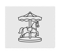 Azeeda 2 x 'Carousel Horse' Lens Cleaning Cloths (LC00041906) | Microfibre Cloths for Glasses, Sunglasses, Phones, Cameras and Screens