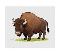 Azeeda 2 x 'Cartoon Bison' Lens Cleaning Cloths (LC00038684)
