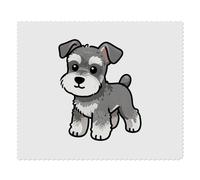 Azeeda 2 x 'Chibi Miniature Schnauzer' Microfibre Lens/Glasses Cleaning Cloths (LC00039379)