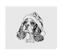 Azeeda 2 x 'Christmas Cavalier King Charles Spaniel' Microfibre Lens/Glasses Cleaning Cloths (LC00037940)