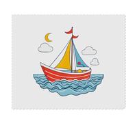 Azeeda 2 x 'Colourful Sail Boat' Microfibre Lens/Glasses Cleaning Cloths (LC00038692)