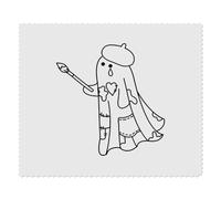 Azeeda 2 x 'Crying Cute Ghost Artist' Microfibre Lens/Glasses Cleaning Cloths (LC00036085)