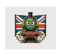 Azeeda 2 x 'Cute Green Steam Train' Microfibre Lens/Glasses Cleaning Cloths (LC00035333)