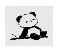 Azeeda 2 x 'Cute Panda Sitting On Branch' Microfibre Lens/Glasses Cleaning Cloths (LC00035512)