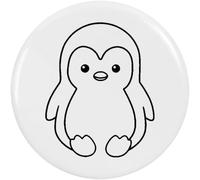 Azeeda 2 x 'Cute Penguin Sitting' Button Badges - 38mm (BB00157223)
