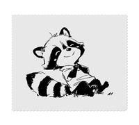 Azeeda 2 x 'Cute Sketchy Raccoon Sitting' Microfibre Lens/Glasses Cleaning Cloths (LC00033242)
