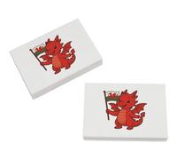 Azeeda 2 x 'Cute Welsh Dragon' Erasers/Rubbers (ER00049650)