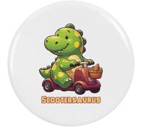 Azeeda 2 x 'Dinosaur Mobility Scooter' Button Badges - 38mm (BB00174764)