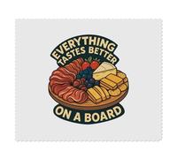 Azeeda 2 x 'Everything Tastes Better On A Board' Microfibre Lens/Glasses Cleaning Cloths (LC00033829)