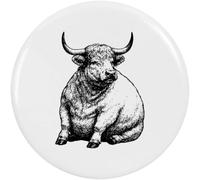 Azeeda 2 x 'Fat Highland Cow ' Button Badges - 38mm (BB00173457)