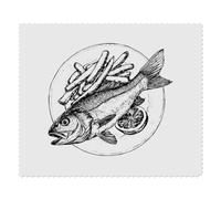 Azeeda 2 x 'Fish and Chips with Lemon' Lens Cleaning Cloths (LC00032318)