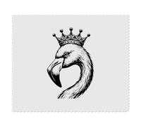 Azeeda 2 x 'Flamingo Wearing Crown' Microfibre Lens/Glasses Cleaning Cloths (LC00035347)