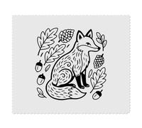 Azeeda 2 x 'Folk Style Woodland Fox' Lens Cleaning Cloths (LC00040527)