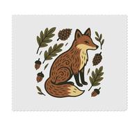 Azeeda 2 x 'Folk Style Woodland Fox' Microfibre Lens/Glasses Cleaning Cloths (LC00040528)