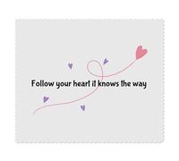 Azeeda 2 x 'Follow Your Heart' Lens Cleaning Cloths (LC00037180) | Microfibre Cloths for Glasses, Sunglasses, Phones, Cameras and Screens