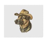 Azeeda 2 x 'German Shepherd Wearing Cowboy Hat' Microfibre Lens/Glasses Cleaning Cloths (LC00034592)