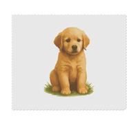 Azeeda 2 x 'Golden Retriever Puppy Sitting On The Grass' Microfibre Lens/Glasses Cleaning Cloths (LC00036027)