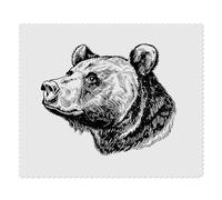 Azeeda 2 x 'Grizzly Bear Portrait' Microfibre Lens/Glasses Cleaning Cloths (LC00035760)