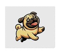 Azeeda 2 x 'Happy Pug Running' Lens Cleaning Cloths (LC00038413)