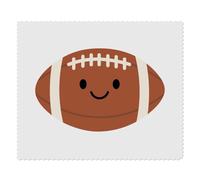 Azeeda 2 x 'Happy Rugby Ball' Microfibre Lens/Glasses Cleaning Cloths (LC00039845)