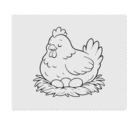 Azeeda 2 x 'Hen Sitting on Nest' Lens Cleaning Cloths (LC00035153)