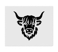 Azeeda 2 x 'Highland Cow Head' Lens Cleaning Cloths (LC00035069) | Microfibre Cloths for Glasses, Sunglasses, Phones, Cameras and Screens