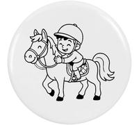 Azeeda 2 x 'Horse Riding Boy' Button Badges - 38mm (BB00172170)