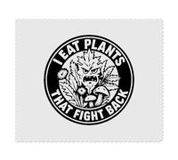 Azeeda 2 x 'I Eat Plants That Fight Back' Microfibre Lens/Glasses Cleaning Cloths (LC00033766)