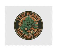 Azeeda 2 x 'I Eat Plants That Fight Back' Microfibre Lens/Glasses Cleaning Cloths (LC00033767)