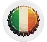 Azeeda 2 x 'Ireland Flag Bottle Cap' Button Badges - 38mm (BB00174228)