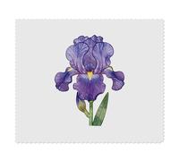 Azeeda 2 x 'Iris Flower' Lens Cleaning Cloths (LC00040245) | Microfibre Cloths for Glasses, Sunglasses, Phones, Cameras and Screens