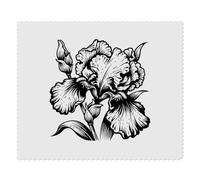 Azeeda 2 x 'Iris Flower' Lens Cleaning Cloths (LC00043774) | Microfibre Cloths for Glasses, Sunglasses, Phones, Cameras and Screens