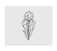 Azeeda 2 x 'Iris Flower' Lens Cleaning Cloths (LC00045364) | Microfibre Cloths for Glasses, Sunglasses, Phones, Cameras and Screens