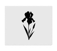 Azeeda 2 x 'Iris Flower Silhouette' Lens Cleaning Cloths (LC00041609) | Microfibre Cloths for Glasses, Sunglasses, Phones, Cameras and Screens