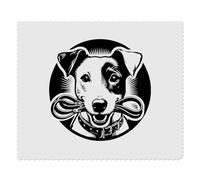 Azeeda 2 x 'Jack Russell Holding Leash' Microfibre Lens/Glasses Cleaning Cloths (LC00038606)