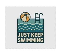 Azeeda 2 x 'Just Keep Swimming Pool' Microfibre Lens/Glasses Cleaning Cloths (LC00034980)