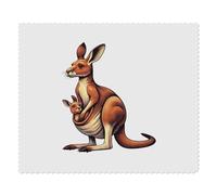 Azeeda 2 x 'Kangaroo With Joey' Lens Cleaning Cloths (LC00029607) | Microfibre Cloths for Glasses, Sunglasses, Phones, Cameras and Screens