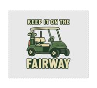 Azeeda 2 x 'Keep it on the Fairway' Microfibre Lens/Glasses Cleaning Cloths (LC00036187)