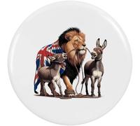 Azeeda 2 x 'Lion Led By Donkeys' Button Badges - 38mm (BB00169882)