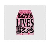 Azeeda 2 x 'Love Lives Here' Microfibre Lens/Glasses Cleaning Cloths (LC00039665)