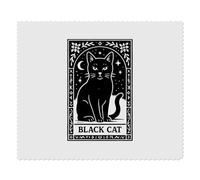 Azeeda 2 x 'Mystical Black Cat Card' Microfibre Lens/Glasses Cleaning Cloths (LC00034090)